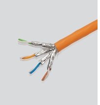 Elmat S/FTP 2X(4X2XAWG23) 1200MHZ, 100M Network Cable Orange CAT.7 S/FTP (s-STP) — image 1