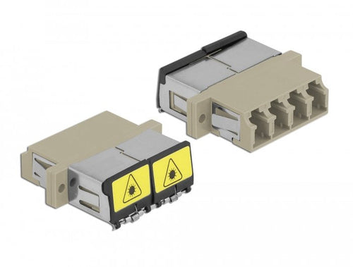 Lwl Empalme With Cover Protection Láser Lc Quad Connector Female a Lc Quad Connector Female Multimode Beige — image 1