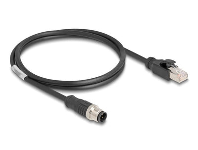 Delock 80850 Cable M12 Codificado D 4 Pin Male a RJ45 Male Pvc 1M — image 1