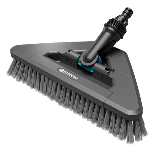 Gardena Brush With Handle Cleansystem Soft Flex, Brush Lavado Grey Articulación Giratoria 360° 18812-20