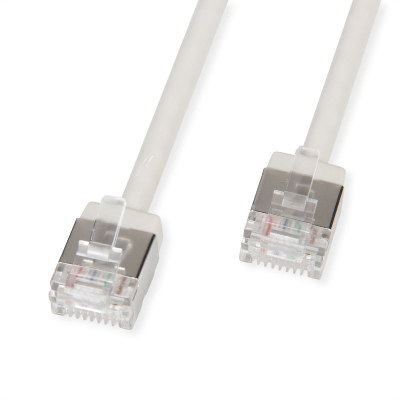 Roline U FTP Datacenter Network Cable CAT.6A (class Ea), Lsoh, Slim, Extra Kurzer Plug Grey 1,5M