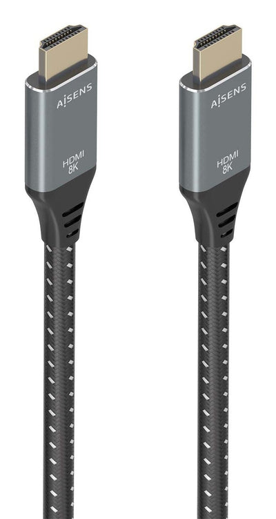 Aisens HDMI Cable V2.1 Ultra High Speed / Hec 8K@60HZ 48Gbps, a/m-a/M, Grey/Black 10M — image 1
