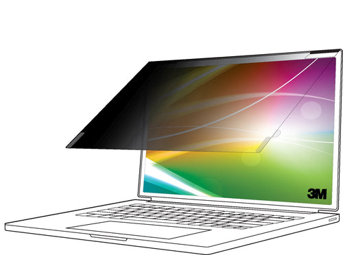 3M Bright Screen Privacy Filter Privacy Laptop Removable Foldable 13.6 Black — image 1