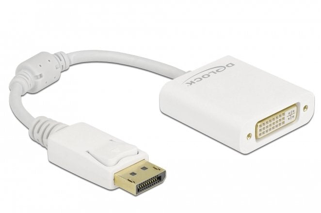 Delock Adapter DisplayPort 1.1 Male a DVI Female Passiv White