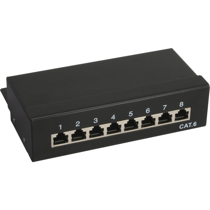 Inline Patch Panel CAT.6 8 Ports Desk Black