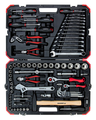 Gedore Kit Tools And Keys Tubo Red 1/4 + 1/2, 100 Pieces — image 1