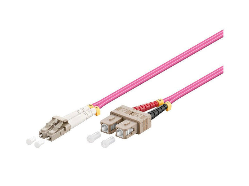 Cable Alcasa 0.5M Lc/Sc Fibre Optic 0,5M OM4 Violet
