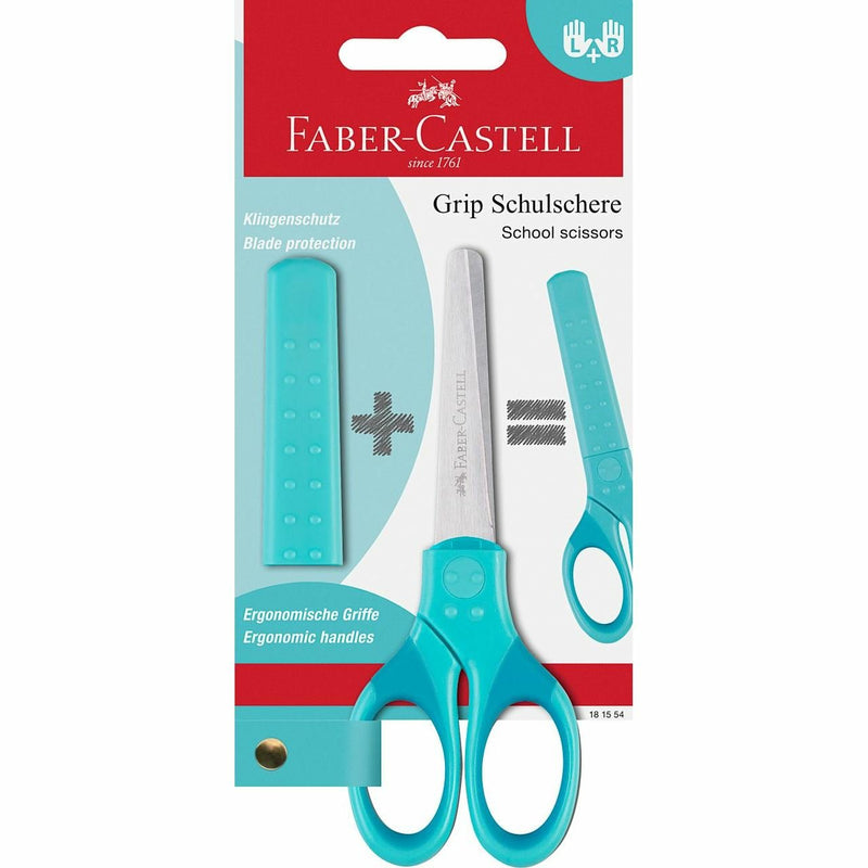 Faber-castell 181554 Tijera Desk And Manualidades Universal Corte Recto Turquesa