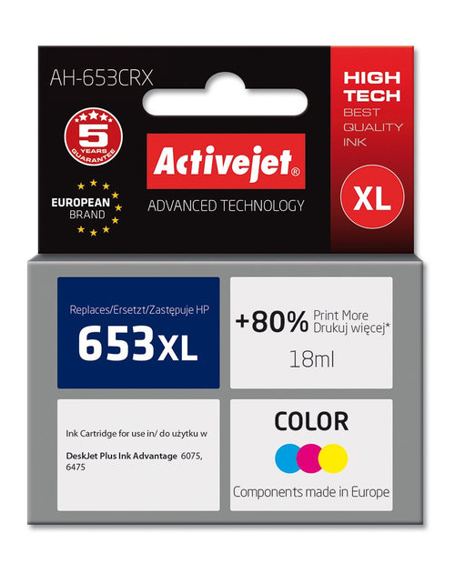 Activejet Ink Ah-653CRX Printers HP Spare Part HP 653XL 3YM74AE Premium 320 Páginas Colour — image 1