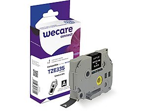 Armor K80019W4 Tape Printer Labels White Sobre Black Tze — image 1