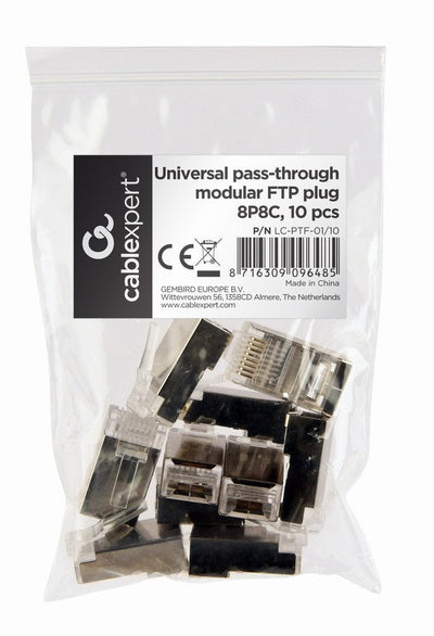 Gembird LC-PTF-01/10 Connector Network RJ45 (10 Pieces FTP, 8P8C — image 1