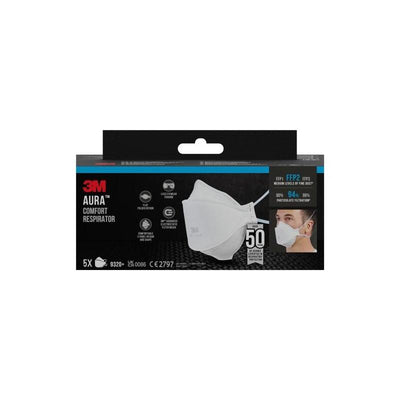3M Aura Pack 5 Mascarillas Particulas FFP2 - Desechable - Without Valve - Niveles Medios Particulas - — image 1
