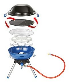 Campingaz Party Grill 400 Caravan Connect Kitchen Gas, Parrilla Gas Black/Blue 30MBAR, With Connection Caravan