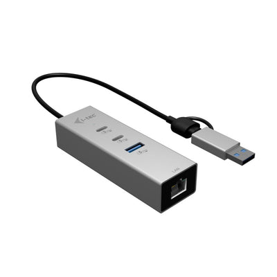 Hub D I-tec USB-C USB-A Metal Hub 3 2x USB-C GEN1 1x USB-A GEN1 1X 2,5GLAN — image 1