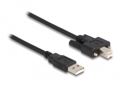 Delock Cable USB 2.0 Typ-a Plug Zu Typ-b Plug With Screws 0,5M — image 1