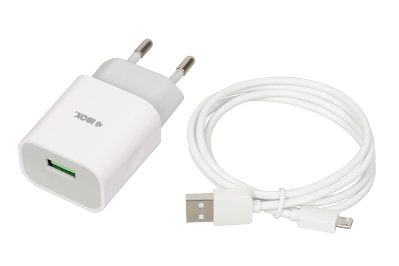 Ibox Wall Charger ILUC41W White 12W C-41 USB 2.4A With Cable Micro USB Cable