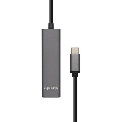 Aisens Hub USB 3.1 USB-C Male a 4X Type a Female - 15CM - Grey — image 1