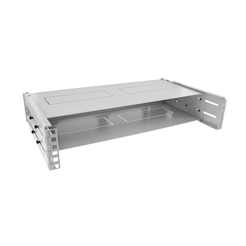 Inline Rack Foldable 19, 2U, 24-40CM Depth With Cover Grey