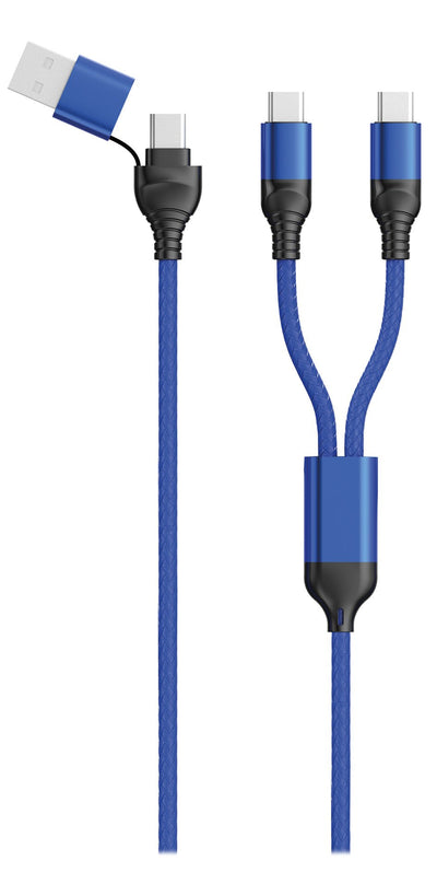 2GO Cable USB / Type C Duo Type C Blue 120CM — image 1