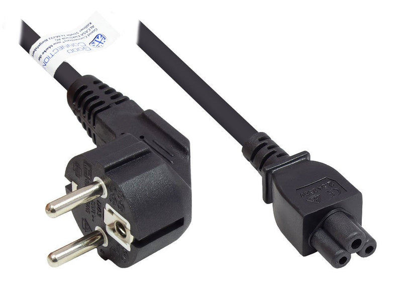 Good Connections Contact Protección-conector Male Angulado.- C5 NEGRO.1,8M
