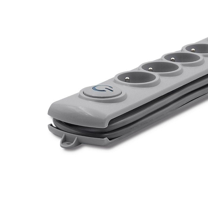Qoltec 50270 Limitador Voltage Grey 5 Salidas AC 230V 1,8M