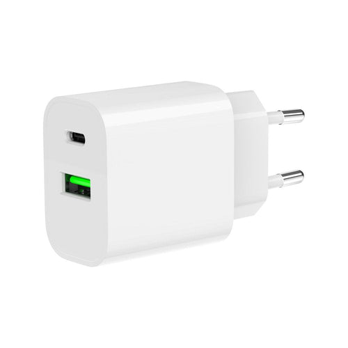 Fast Charger Pd And Qc 3.0 USB Type a + Type-c, 20W, White — image 1