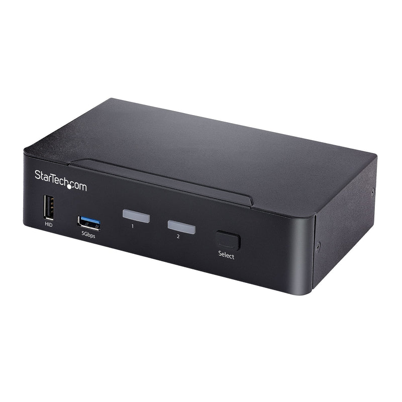 StarTech Switch KVM USB C Type-c, 2 Ports DisplayPort 4K 60HZ, Audio 3,5MM, Hub 4x USB And 2x USB a 3.2 Gen 1