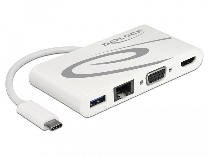 Delock Dockingstation USB Type-c™ 3.1 HDMI 4K 30 HZ + VGA + LAN + USB Pd