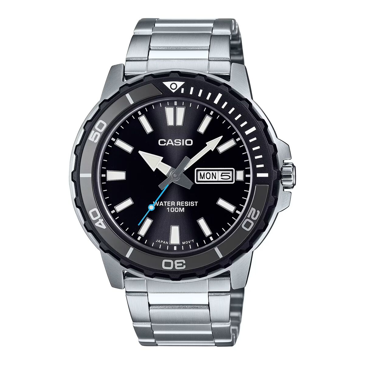 Casio Men's Watch Casio Diver 100M - Black (Ø 44,5 Mm)