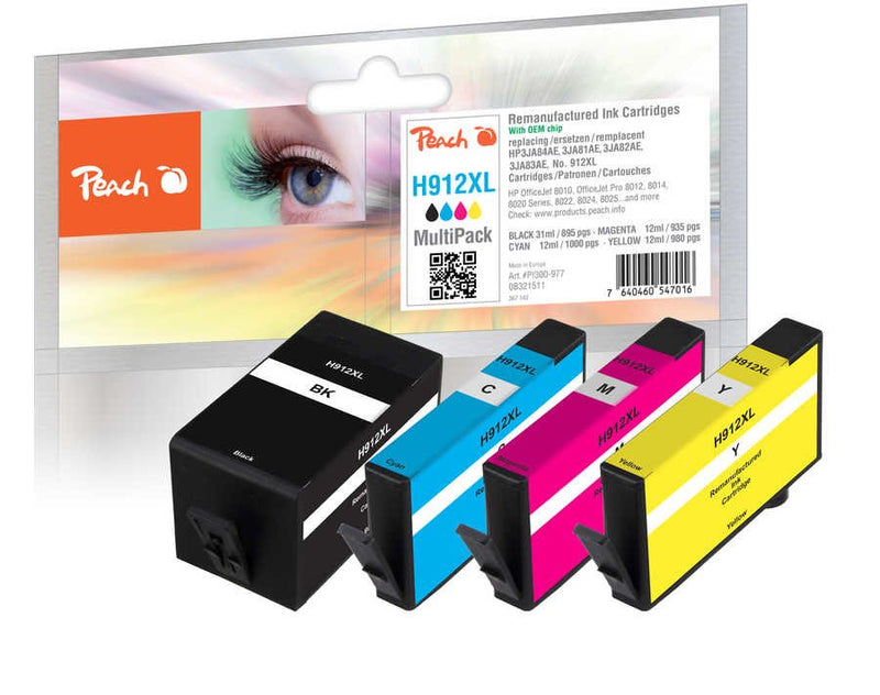 Peach Ink Compatible With HP 912XL Multipack