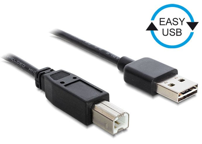 Delock Cable Easy-USB 2.0-A Male USB 2.0-B Male 1M