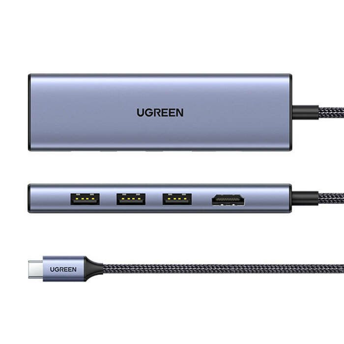 UGREEN Adapter Hub Revodok CM511 USB-C Do Hdmi, 3x USB-A 3.0, SD/TF