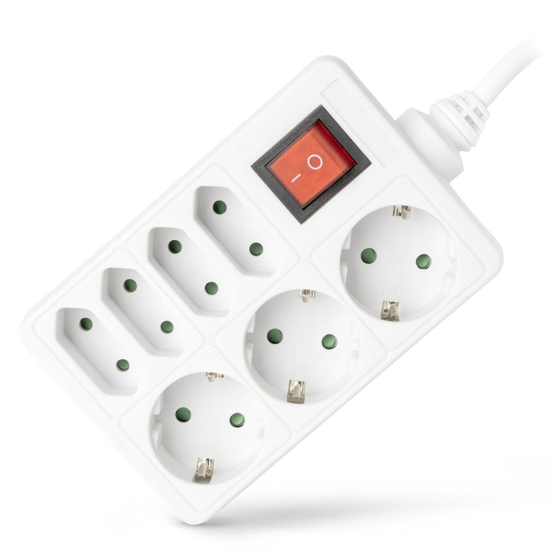 Entac Power Strip Plugs 7VÍAS 1,5M Switch White