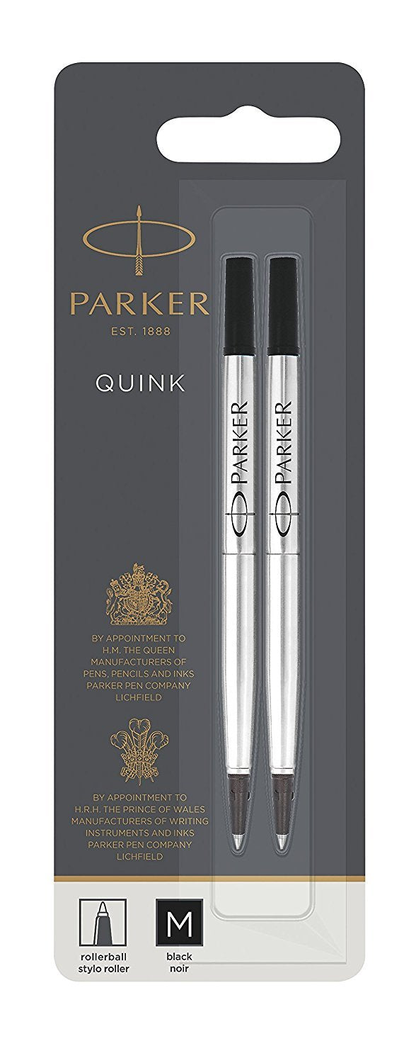 Parker 1950325 Replacement For Pen Black Medio 2 Pieces