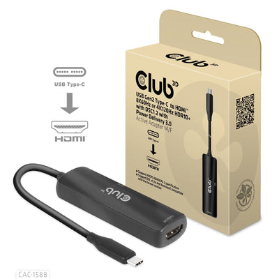 CLUB3D Adapter USB 3.2 Typ C HDMI 2.1 HDR10 8K60HZ Aktiv Retail — image 1