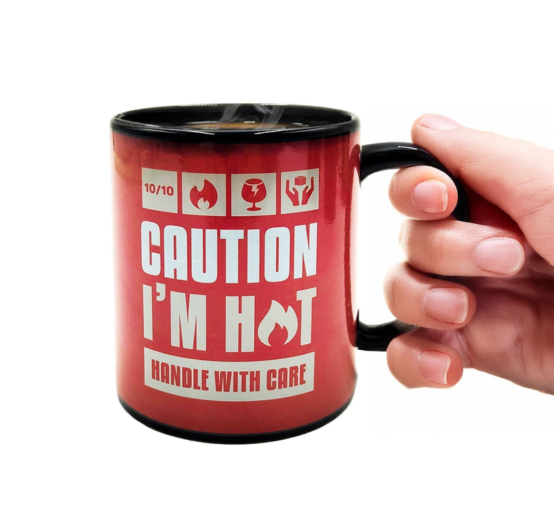 Mad Monkey - Mug Caution I Am Hot - With Farbwechsel