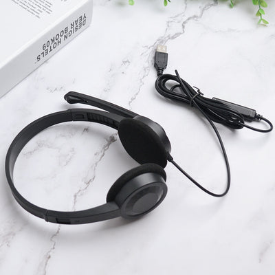 In Stock Computer USB E-sports Telephone Service Customer Service Game Headset Wired Music Voice