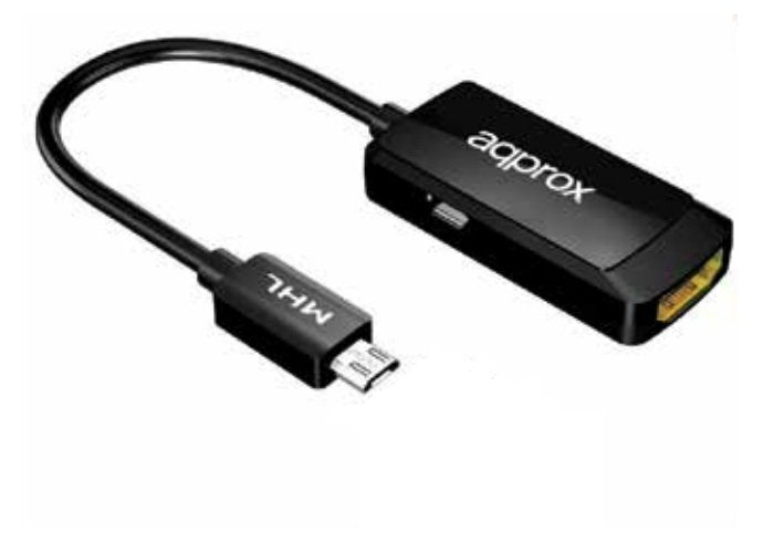 Approx Adapter Mhl 3.0A HDMI APPC24 Connector HDMI / Mhl Compatible Mhl 1/2/3 Supports Formatos 4K Up To 2160P