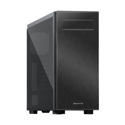 Chieftec PC Case 02B-OP Hawk Chieftronic Glass Black, Hawk Series, Gaming, Glass Side — image 1