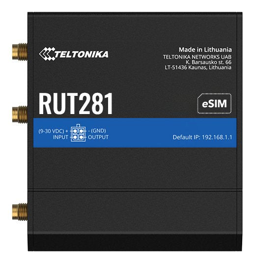 Teltonika RUT281 CAT4 LTE Router SIM And Esim