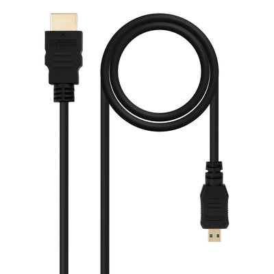 Nanocable Cable Micro HDMI V1.4 Male a HDMI V1.4 Male 0.80M - High Speed - Black — image 1