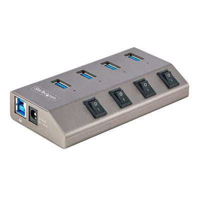 StarTech.com Hub USB-C Autoalimentado 4 Ports With Switches Individuales - Concentrador USB 3.0A 5Gbps With Po — image 1
