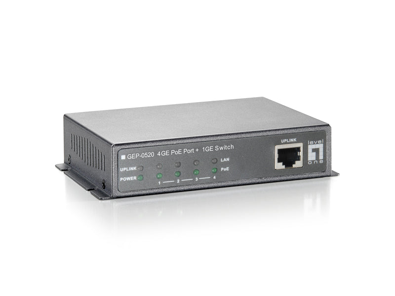 Levelone Switch 5X Ge GEP-0520 61.6W 4XPOE +
