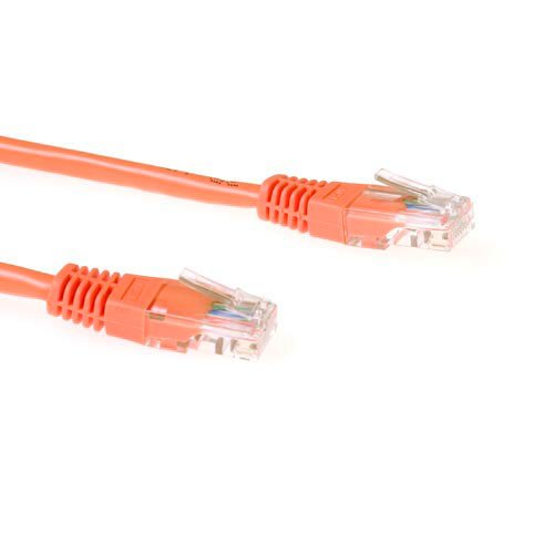 Orange 20 Meter U UTP CAT.6 Patch Cable With RJ45 Connectors