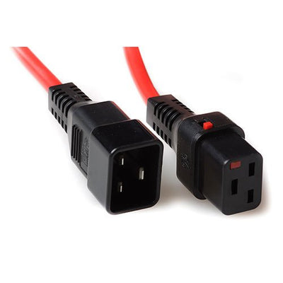 Powercord C19 IEC Lock - C20 Red 1M, PC1401 — image 1