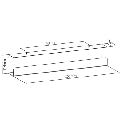 Inline Sistema Gestión Cables Assembly Debajo Desk White — image 1