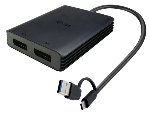 I-tec USB-A/USB-C Dual 4K/60 HZ DisplayPort Video Adapter — image 1
