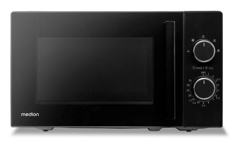 Medion Microwave (20 Litros, 800 Watts 5 Posiciones Microwave Función Descongelación, Temporizador, Plate Glas