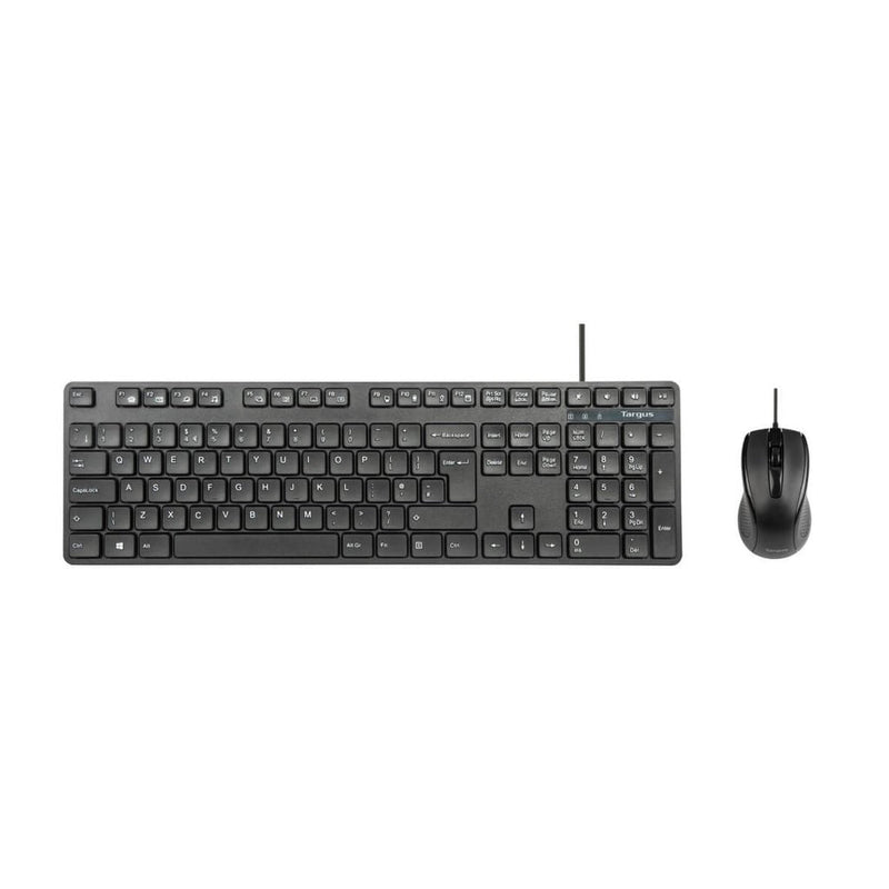 Targus Set Of Keyboard And Mouse Combo Full Size Antimicrobiano USB QWERTY Reino Unido Black