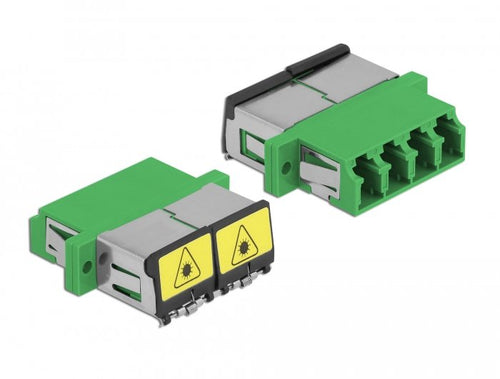 Lwl Empalme With Cover Protection Láser Lc Quad Connector Female a Lc Quad Connector Female Singlemode Green — image 1